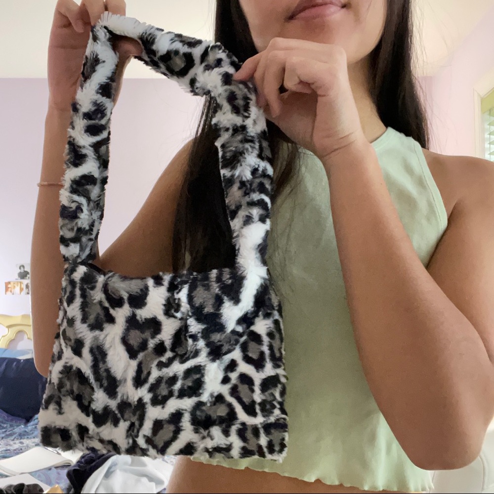 Mini Faux Fur Leopard Bag